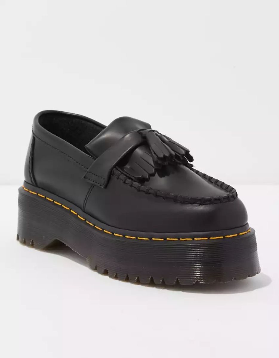 Loafers American Eagle Adrian Plateforme Tassel Noir Femme | HQI-91553348